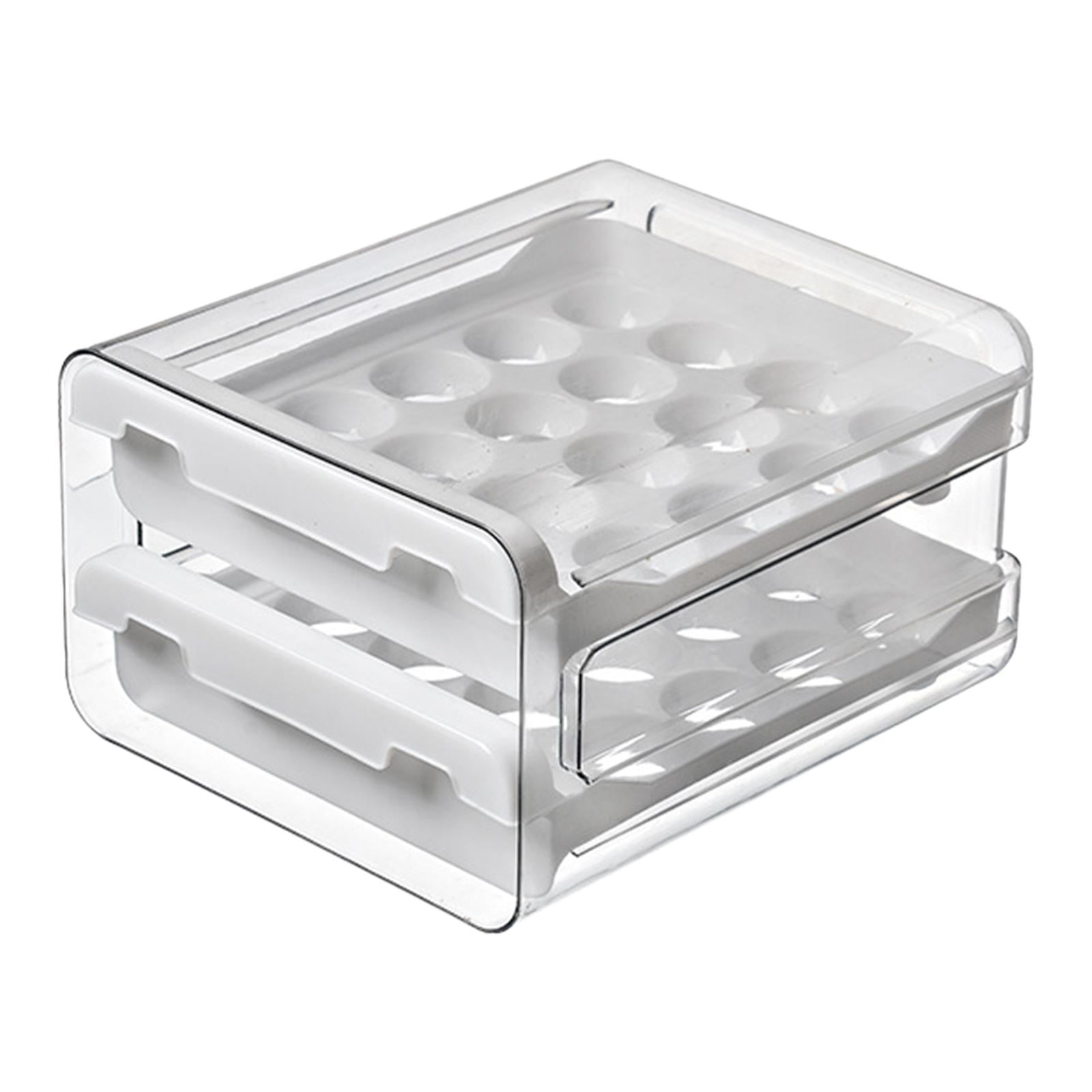 Nishiyuenyi 2 Tier Egg Storage Container Stackable Egg Tray Reusable