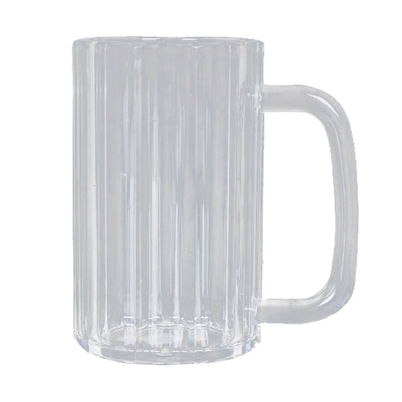 Nishiyuenyi 22oz Recyclable & Unbreakable Beer Plastic Cup - with Handle, Shatterproof and 650ml