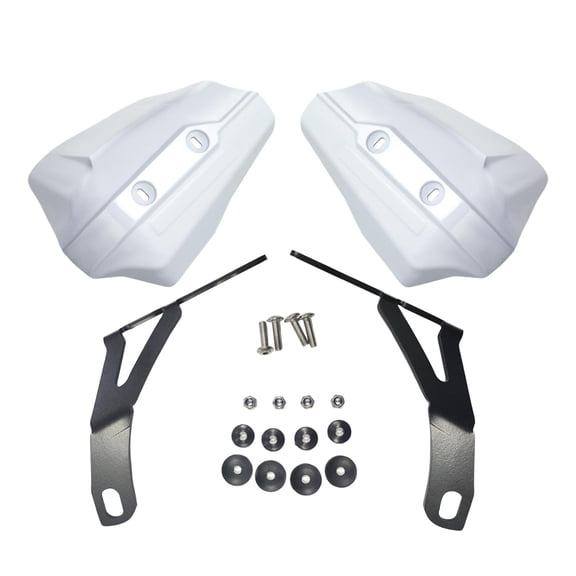 Nishiyuenyi 2Pcs Large Motorcycle Handguards Assembly Motorcycle Hand Protector Repair Parts white