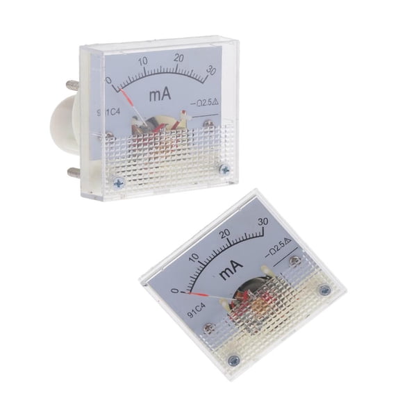 Nishiyuenyi 2pcs Analog Current Panel Amp Ammeter Gauge Accuracy Circuit Measurement 0-30mA