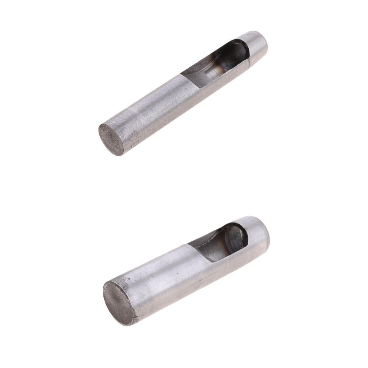 Nishiyuenyi 2pcs Round Hollow Punch Leather Craft Punch Tool Hollow Hole Punch Cutter Tool