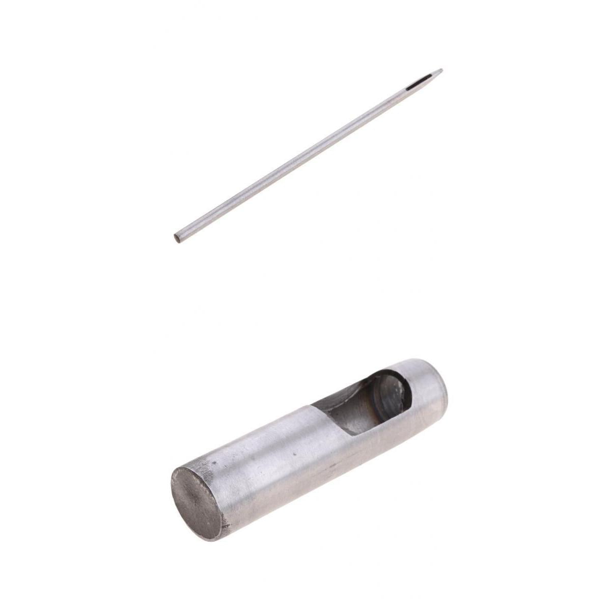 Nishiyuenyi 2x 0.5/25mm Steel Round Hollow Punch Hand Tools Hole Punching Leather Gasket