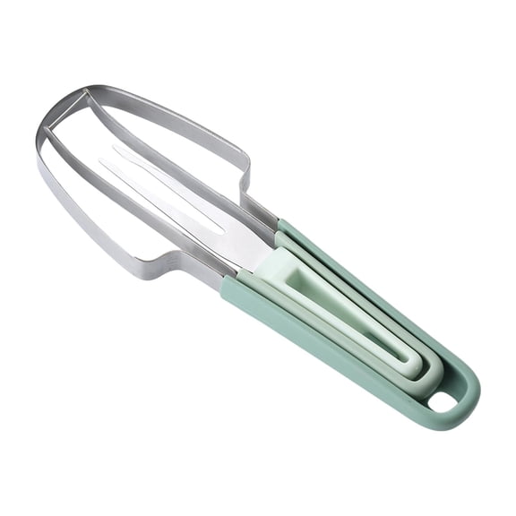 Nishiyuenyi 3 in 1 Watermelon Fork Slicer Cutter Convenience Watermelon Cutting Artifact Green