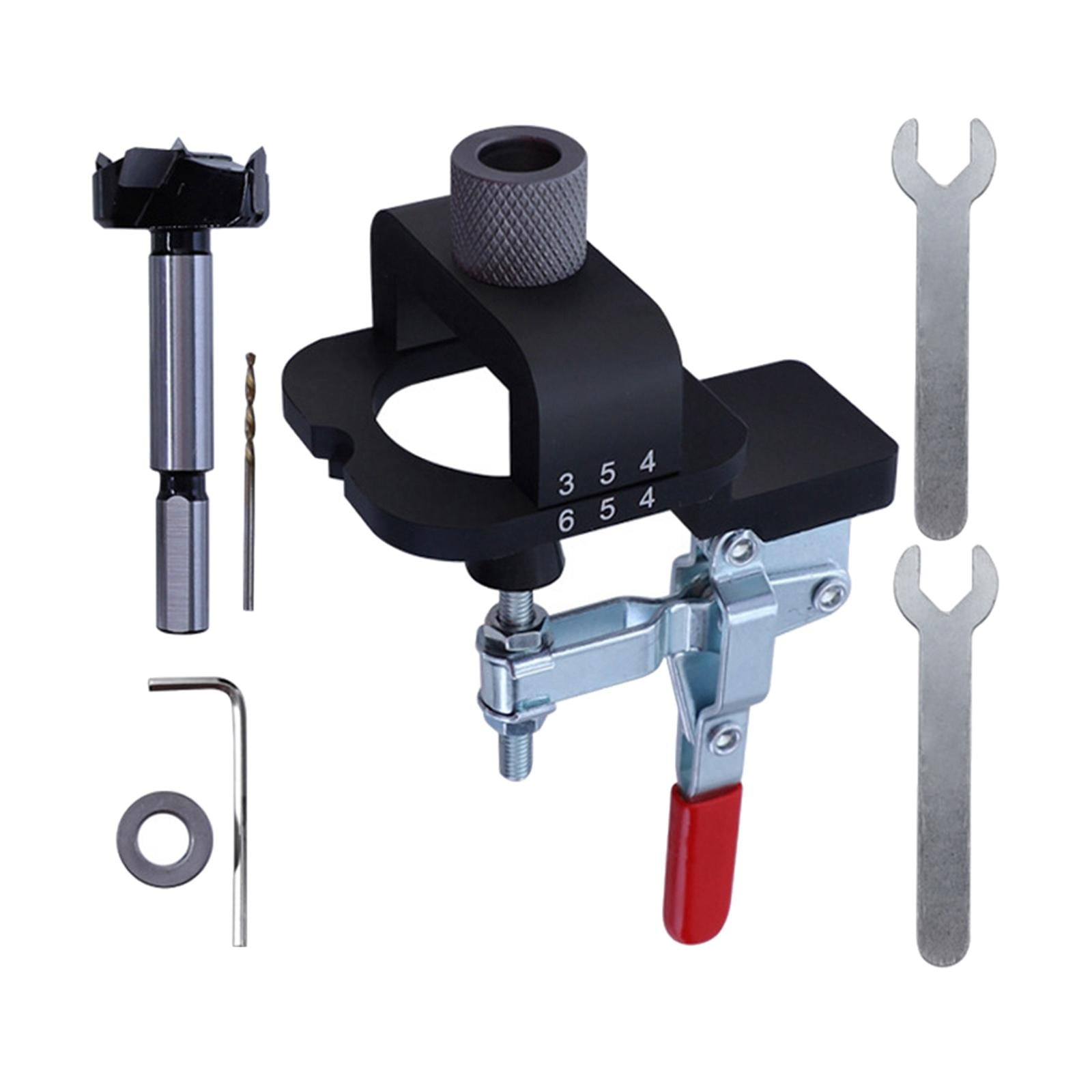 Nishiyuenyi 35mm Woodworking Hole Jig Kit Aluminum Alloy Hinge Boring Jig for Carpenter Tool