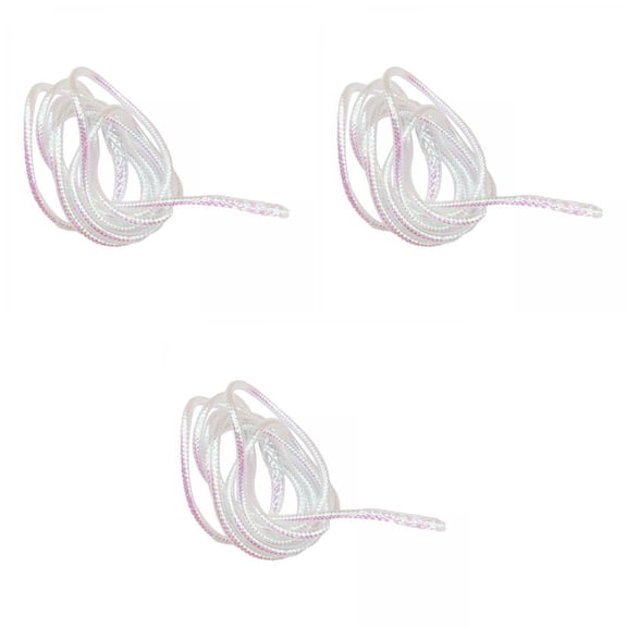 Nishiyuenyi 3Pcs 4M Braid Mylar Tube Fly Tying Materials Round Holographic Cord Fishing