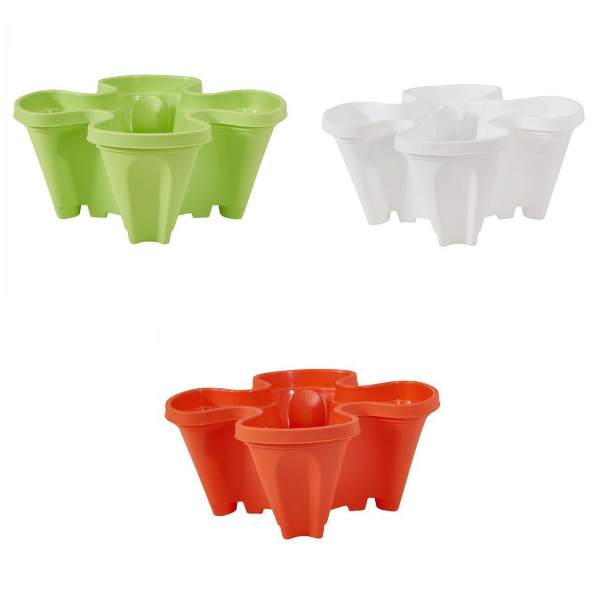 Nishiyuenyi 3Pieces Stand Vertical Gardening Planter Flower Pot Garden Tower for Peppers