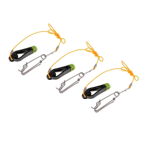 Nishiyuenyi 3pcs Power Grip Plus Line Release Clip with 17-Inch Leader with Snap, Downrigger
