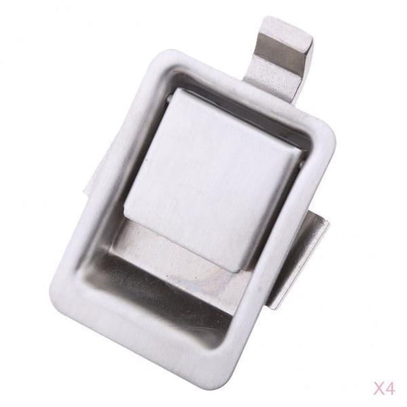 Nishiyuenyi 4 Pcs. Stainless Steel Push Lock Furniture Lock Flush Mount Pressure Lock For