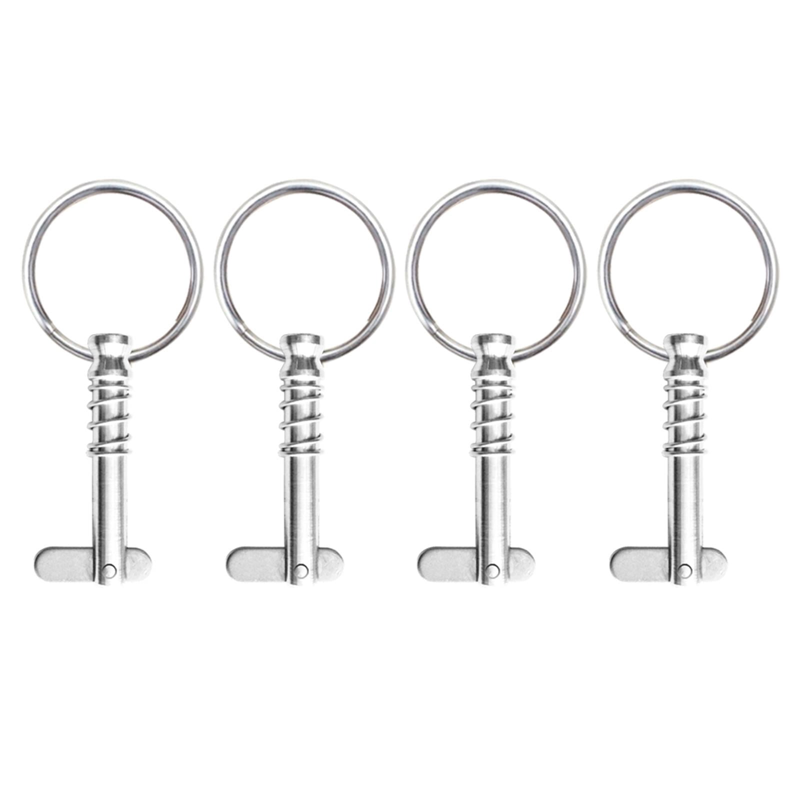 Ring Pull Pin Spring Return Nishiyuenyi 4 Pieces Stainless Steel Quick Release Spring Pins 1/4
