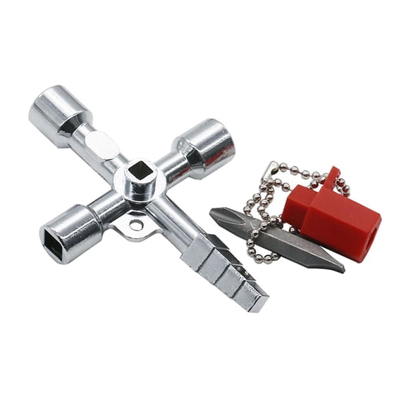 Nishiyuenyi 4 in 1 Multifunctional Cross Wrench Hand Tool Universal Cross Switch Key for Gas
