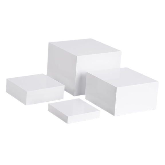 Nishiyuenyi 4Pcs Buffet Riser Food Riser Dessert Display Stand Shelf Acrylic Cake Riser Cube