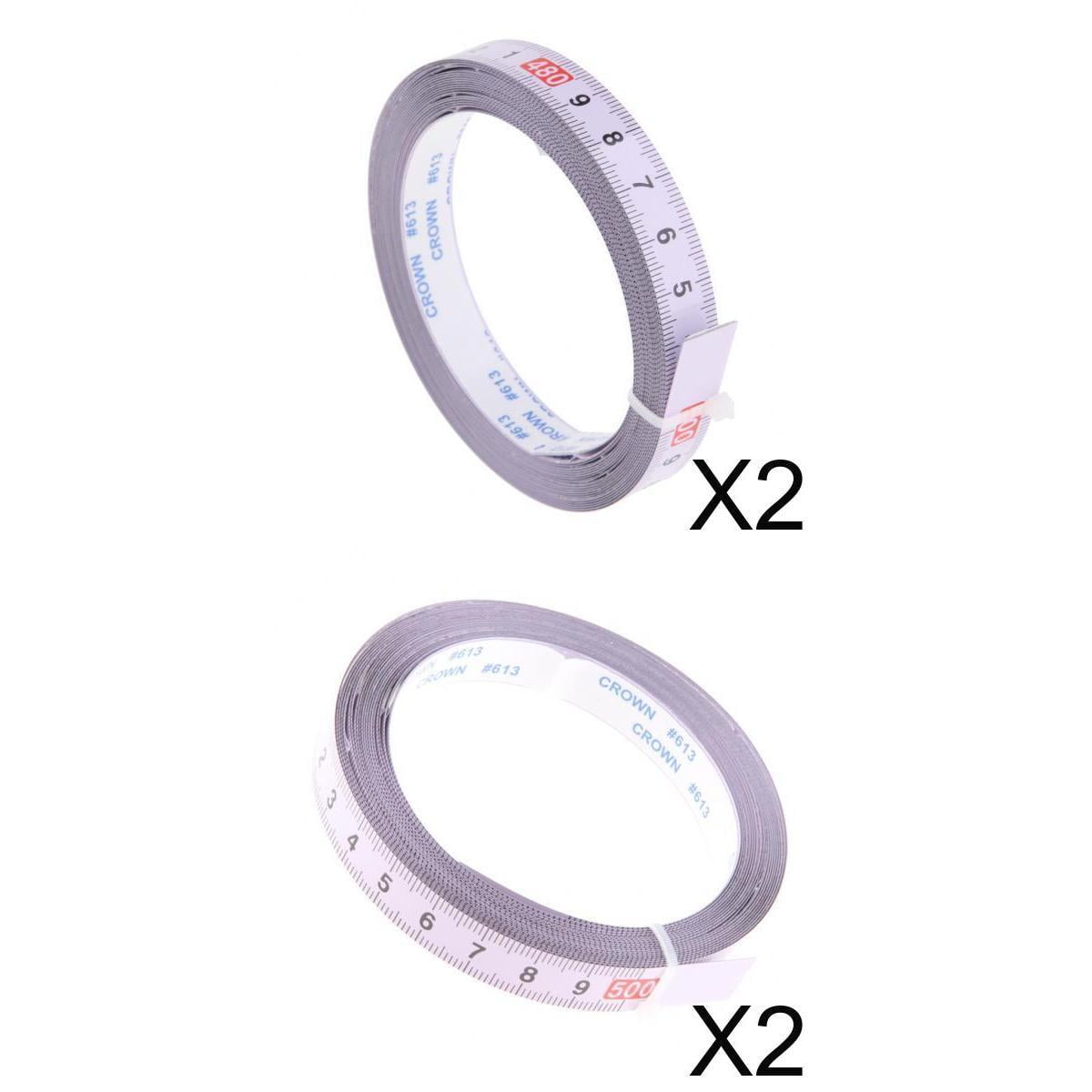 Nishiyuenyi 5M Self Adhesive Tape Measure, Metric - White, Left to Right(0-500CM) Right to