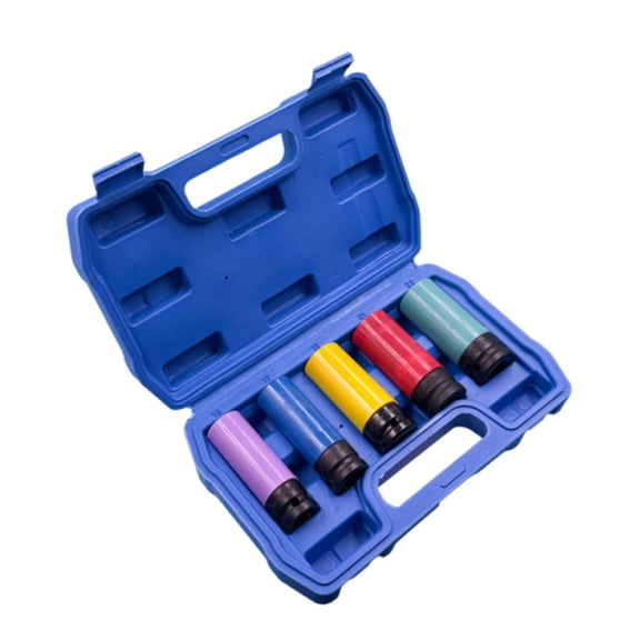 Nishiyuenyi 5Pcs 1/2 inch Drive Wheel Sockets Utility High Reliability Nut Removal Tools