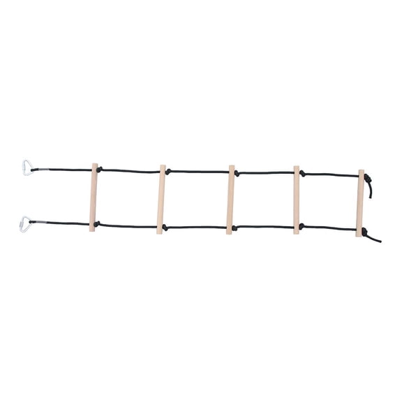 Nishiyuenyi 5ft Climbing Rope Ladder for Kids Playground Sturdy Wood Hanging Tree Ladder for indoor and outdoor, Tree House, Play Set, Climbing Game