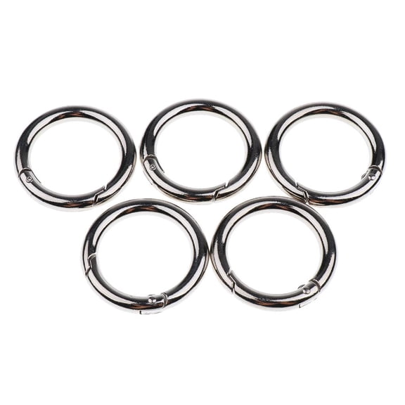 Nishiyuenyi 5pcs Round Carabiners Snap Hook Handbag Purple Bukle Ring Clip Camping Tool 35mm
