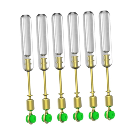 Nishiyuenyi 6 Pieces Fishing Float Adapters Copper Head Swivels Rotation Anti Tangling Float 23.5mm