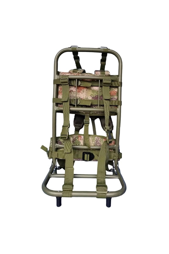 60kg Heavy Carrying Backpack Frame Aluminum Alloy Nylon Portable Sturdy Rucksack Green