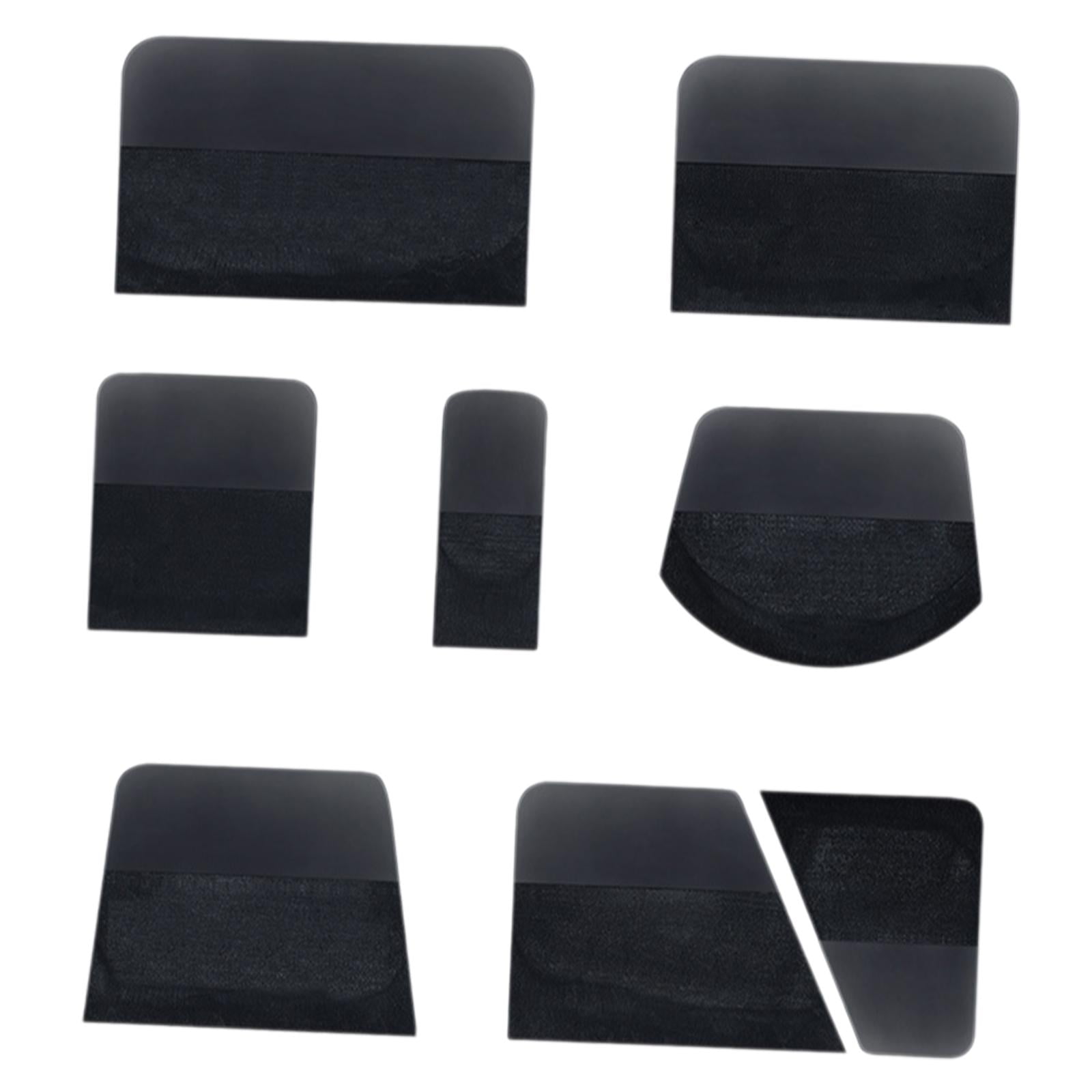 Nishiyuenyi 8 Pieces PPF Squeegees for Vinyl Window Tint Tools TPU Squeegees for Car Wrap Installations Wallpaper Household Cleaning Black