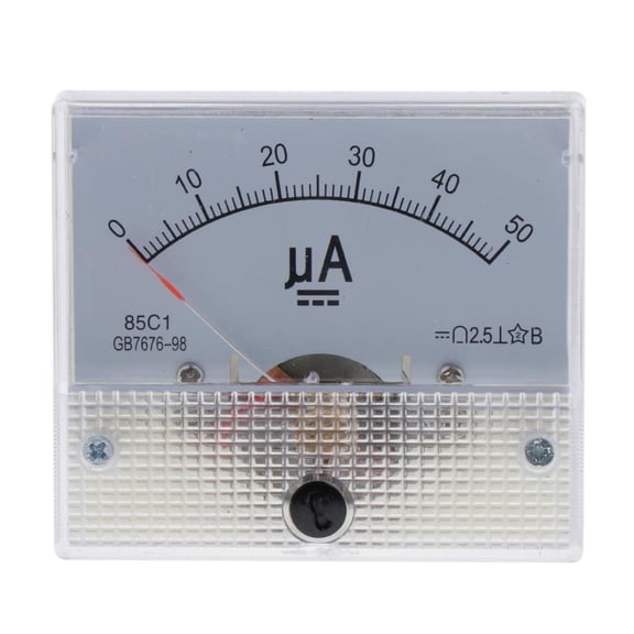 Nishiyuenyi Accuracy 85C1-uA Micro Amp Meter Ammeter Tester DC Analog Current Panel Plastic 0-50uA