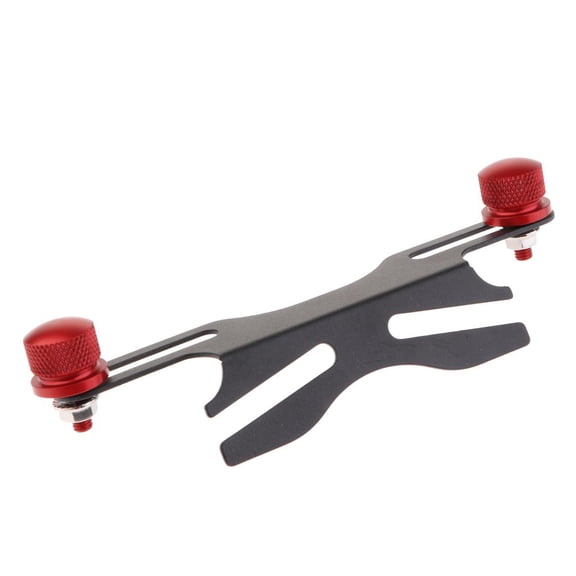 Nishiyuenyi Adjustable Universal Motorcycle Rear License Plate Holder Mount Bracket - Red
