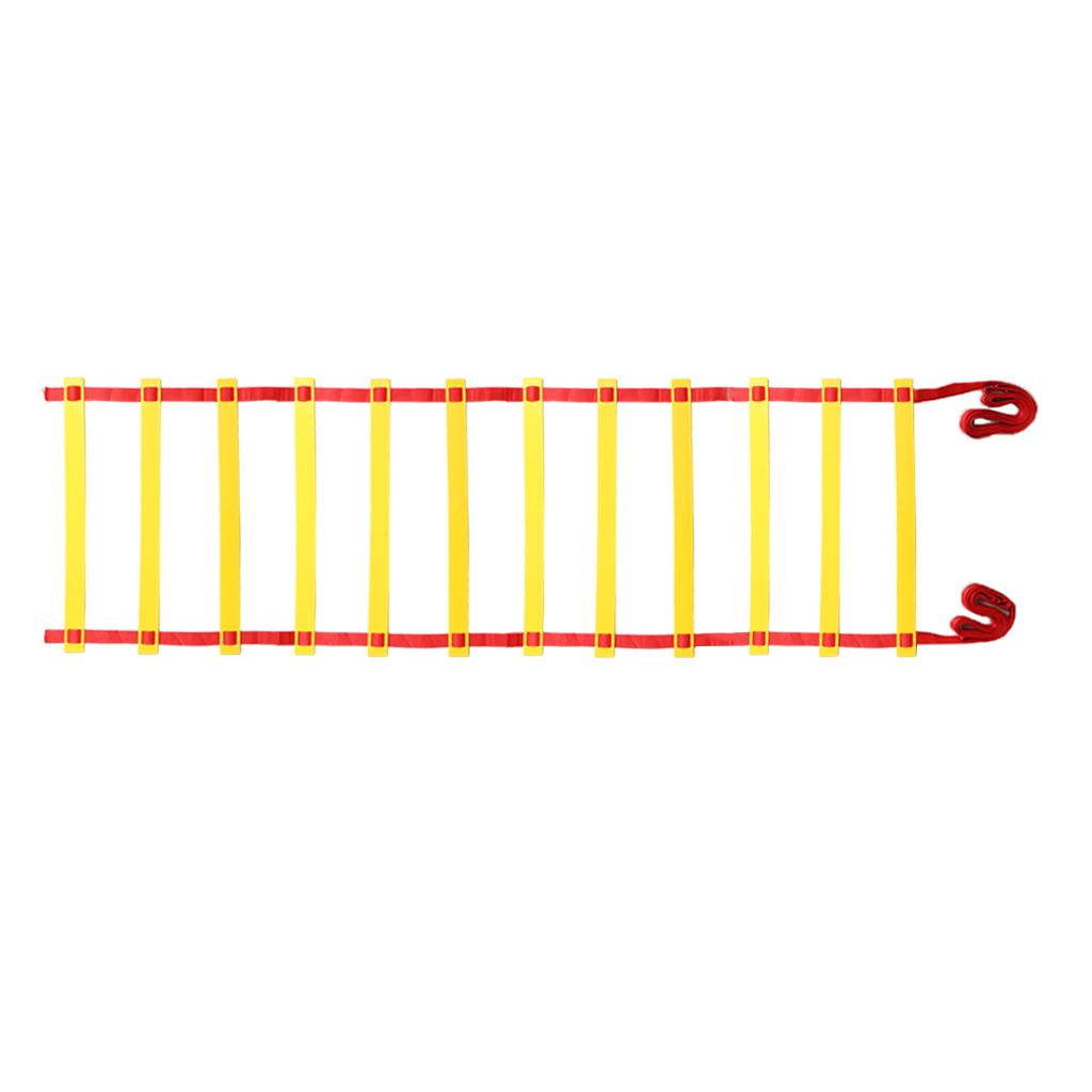 Nishiyuenyi Agility Ladder 2inch 12 Adjustable Rungs | Fitness Training Equipment Agility | Basketball, Soccer, Football, Optional Colors Yellow