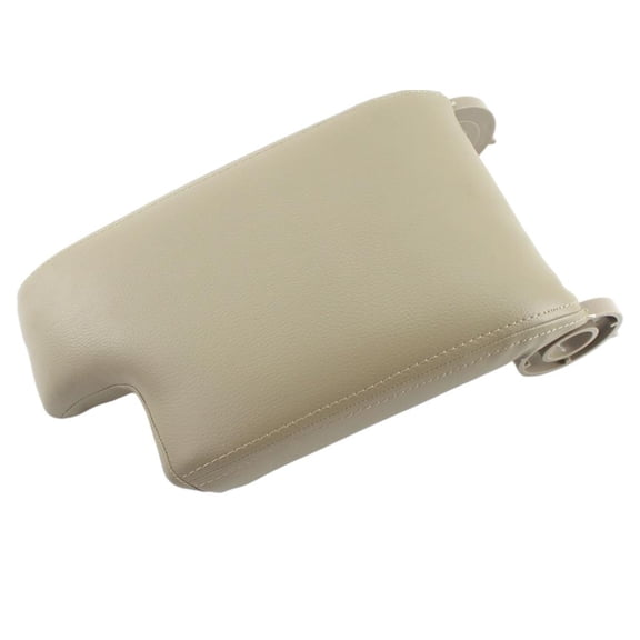 Nishiyuenyi Armrest Storage Cover PU Leather Car Interior for BMW E46 99-04 Beige