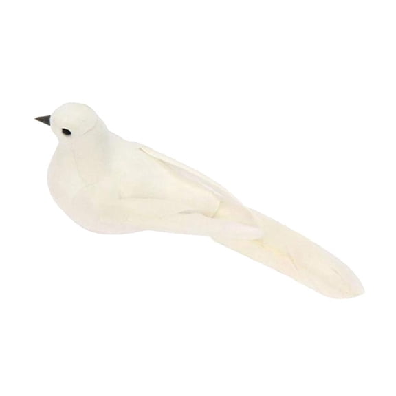 Nishiyuenyi Artificial Dove Foam Feather Birds DIY Crafts Ornament Home Garden Decor, White