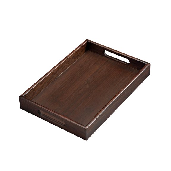 Nishiyuenyi Bamboo Serving Tray Party Serving Platter Kitchen Trays Sturdy Cake Stand Fruit S