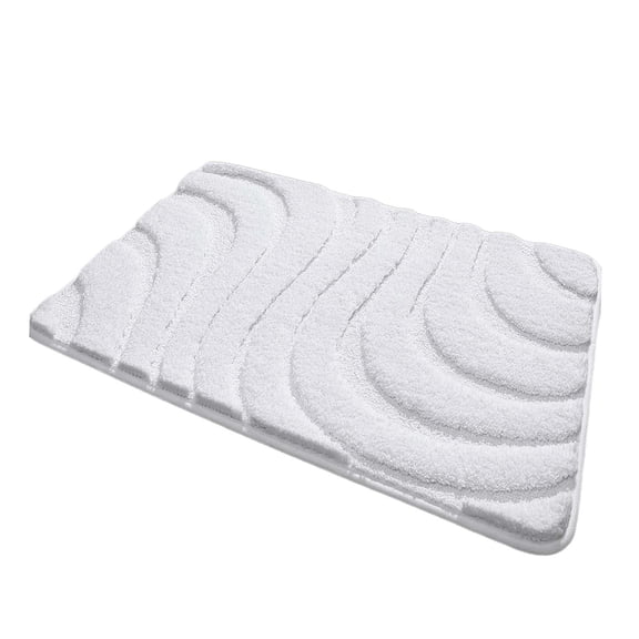 Nishiyuenyi Bathroom Floor Mat Modern Soft Anti Slip Fluff Bath Carpet Simple Front Door Rug 40cmx60cm