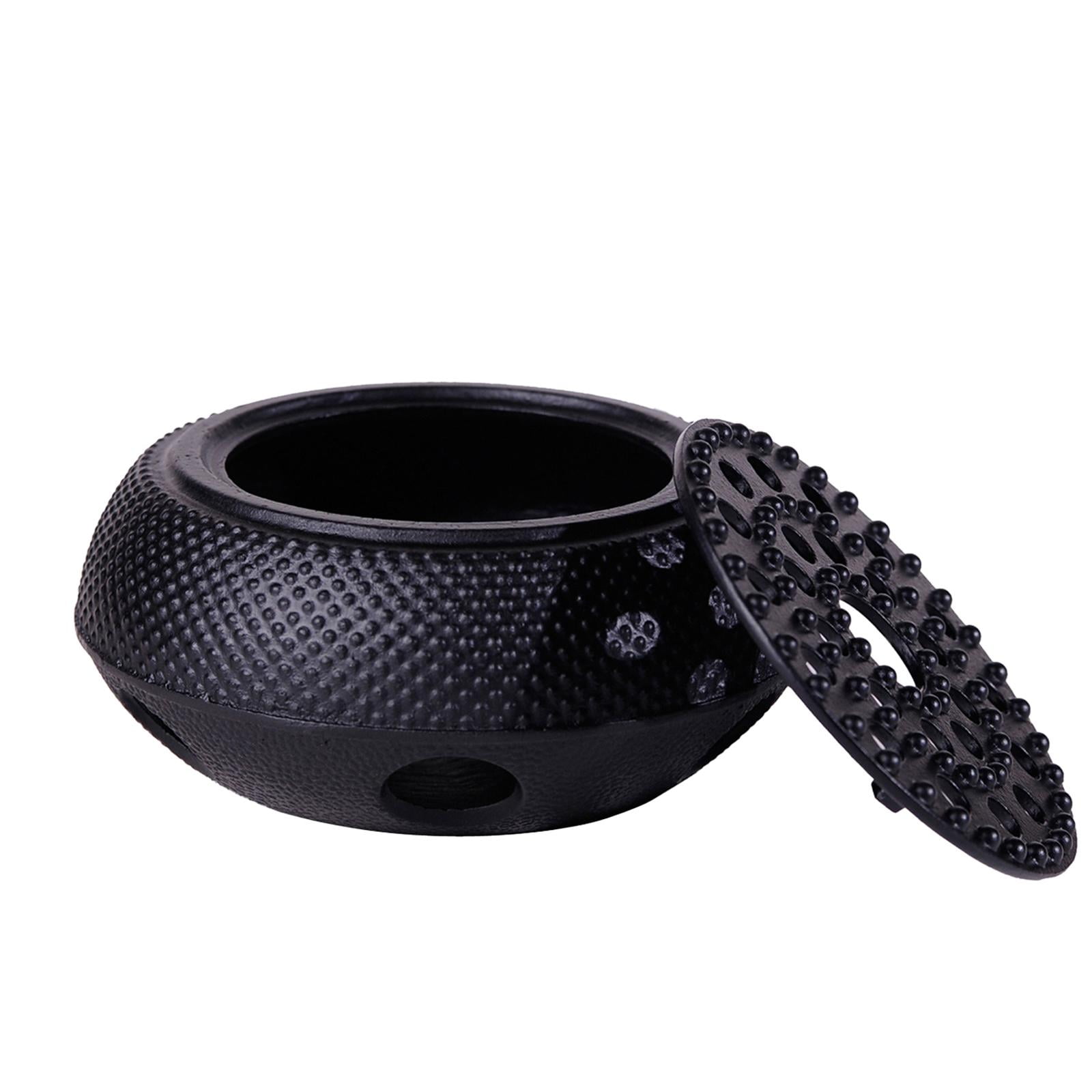 Nishiyuenyi Black Cast Iron Teapot Warmer Candle Insulation Stove Alcohol Heating Base Stove