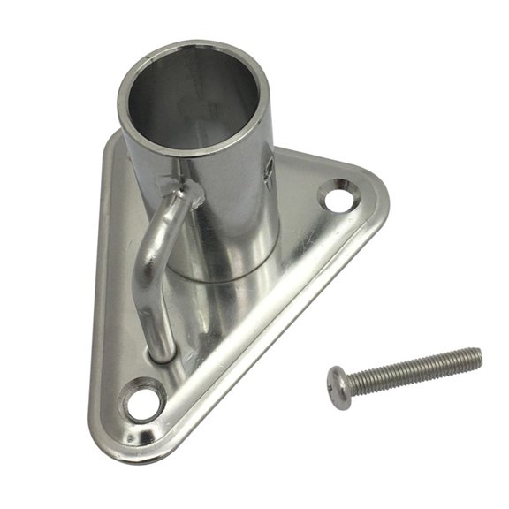 Nishiyuenyi Boat Cleat Stanchion Socket 90 degree Anti Rust with Triangular Base and Buttress for