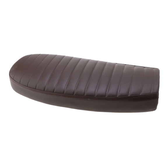 Nishiyuenyi Brown Motorcycle Engine Vintage PU Leather Flat -Rennfahrer Saddle Seat Bench