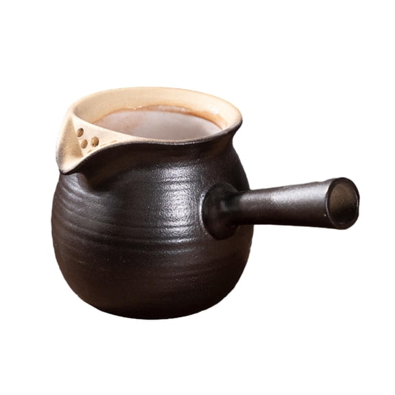 Nishiyuenyi Ceramic Teapot with Side Handle Chinese Traditional Rustic with Tea Strainer Tea