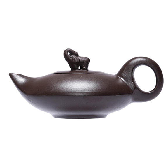 Nishiyuenyi Clay Teapot Kung Fu Teaware with Cover Collectibles Portable Elephant Design Tea