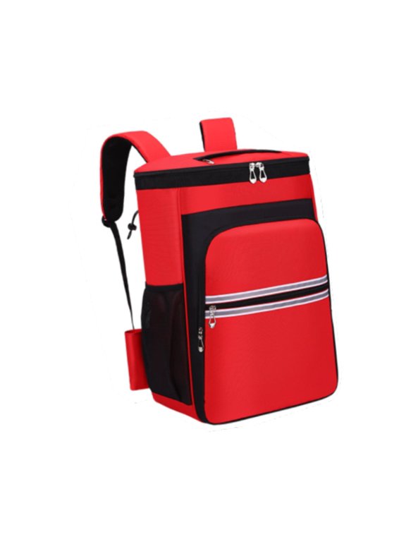 Cleaning Storage Backpack Cleaning Supplies Bag Water Resistant Reflective Strap Red