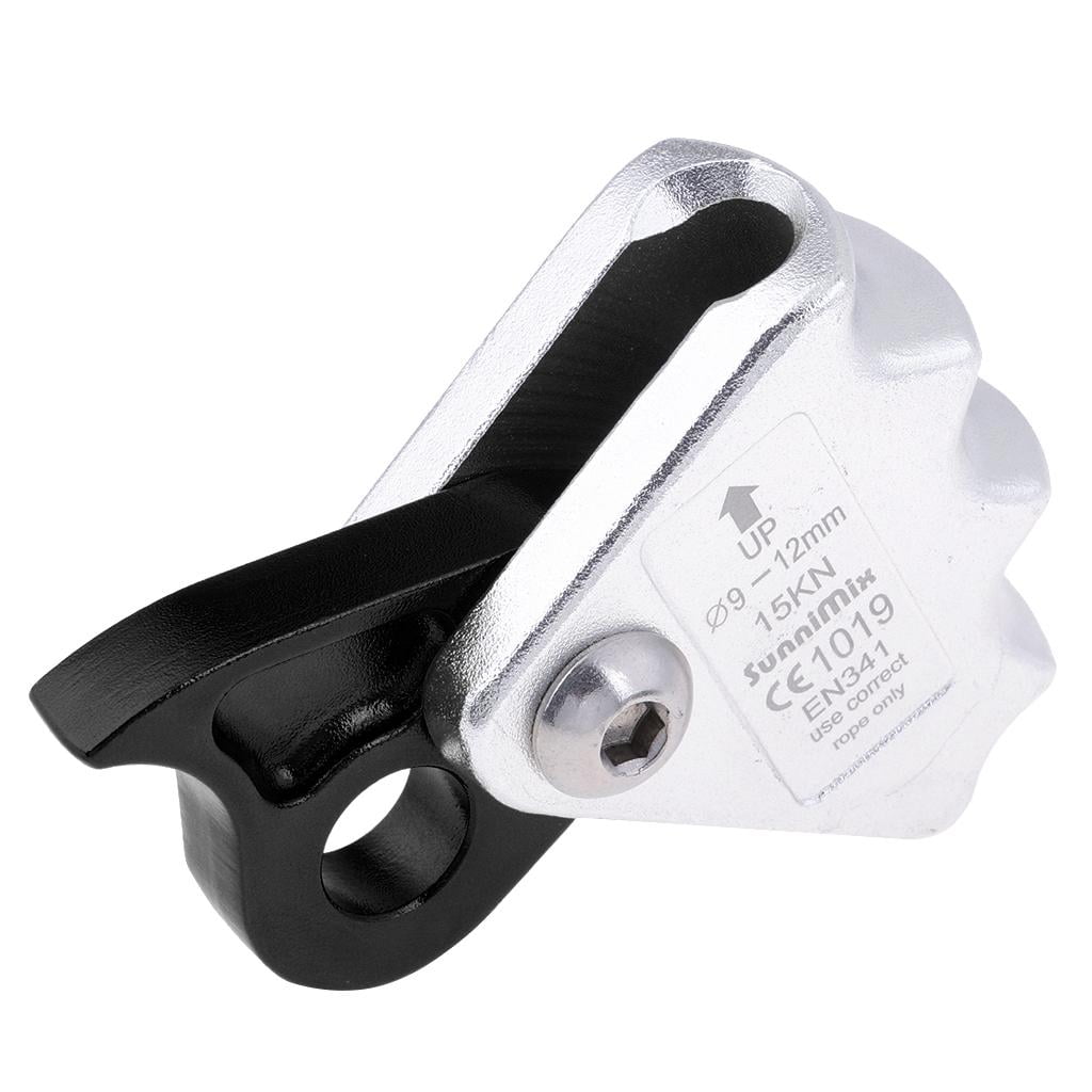Nishiyuenyi Climbing Rope Protecta Outdoor Arrest Ascender for 9-12mm Rope 15KN Black