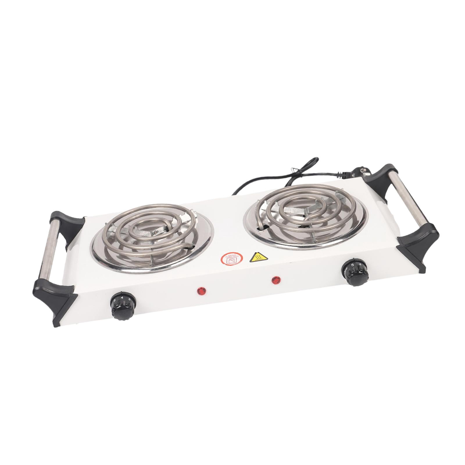 Nishiyuenyi Countertop Double Burner 2000W Electric Cooktop for Braising Boiling Stewing