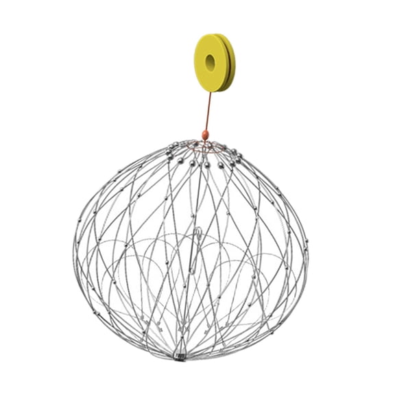 Nishiyuenyi Crab Net Crab Cage Stainless Steel for Saltwater Seawater Automatic Open Closing L