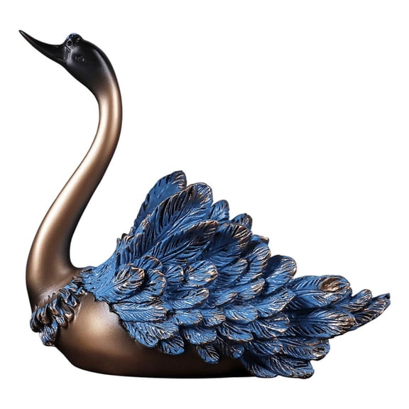 Nishiyuenyi Creative Rack Single Bottle Resin Swan Statue Stand Bar Tabletop Display Storage Up Head