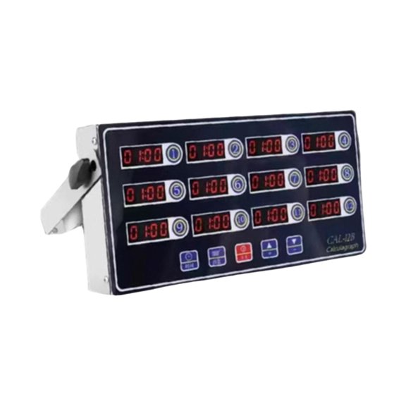 Nishiyuenyi Digital Kitchen Timer Clock Reminder Stainless Steel Restaurant Timer for Home 12 Channels
