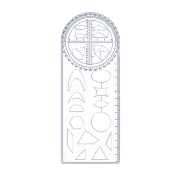 Nishiyuenyi Drawing Template Measuring Tool Stationery Mathematics Multifunctional Geometric style B