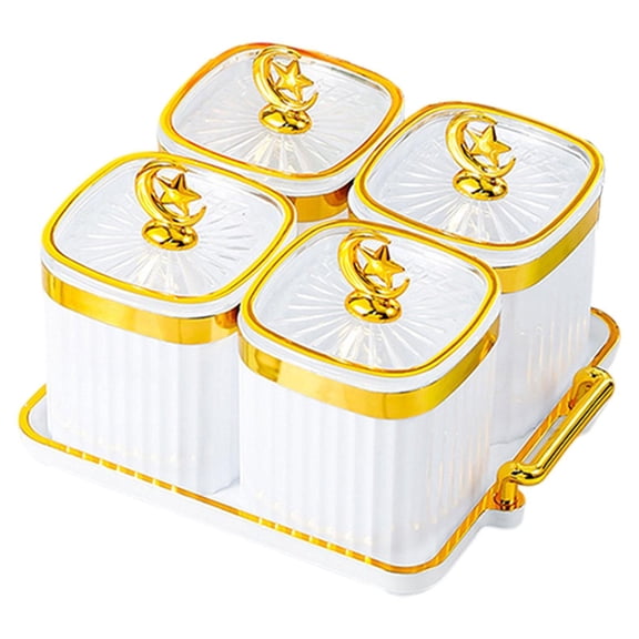 Nishiyuenyi Dried Fruit Snack Serving Plate Appetizer Plate Multipurpose Candy Nut Jars with White