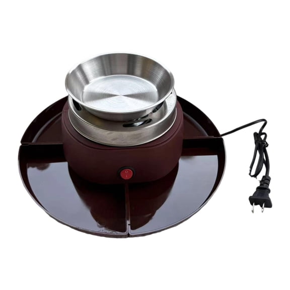 Nishiyuenyi Electric Smores Maker Flameless Roaster Movie Night Supplies Chocolate Melting reddish brown