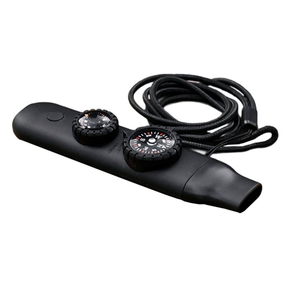 Nishiyuenyi Emergency Whistle Outdoor Compass Flashlight Portable Thermometer Loud Reflector