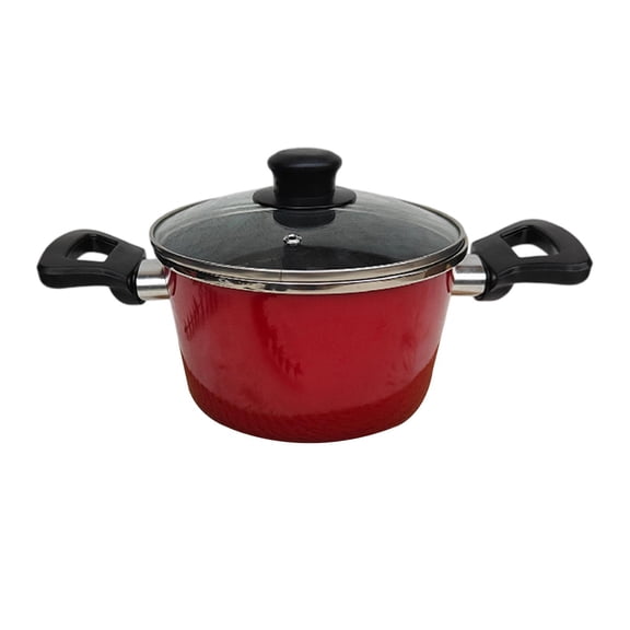 Nishiyuenyi Enamel Pot Cooking Pot Two Short Handles Saucepot Enameled Cookware for Home Use 9cm