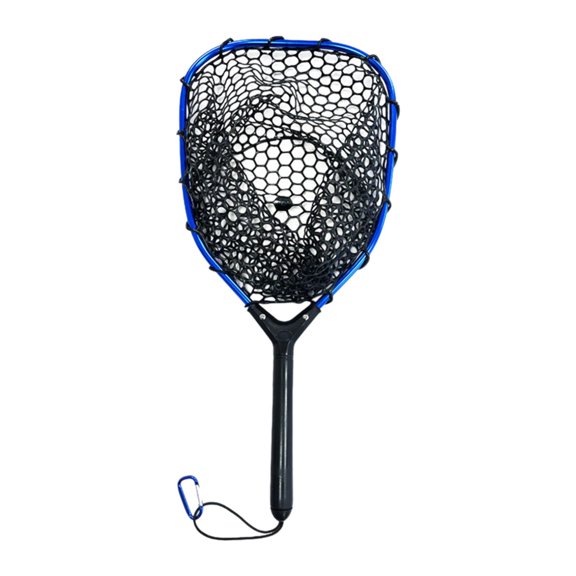 Nishiyuenyi Fishing Landing Net Catching Mesh Net Nonslip Grip Sturdy Fishing Tool Catch and D