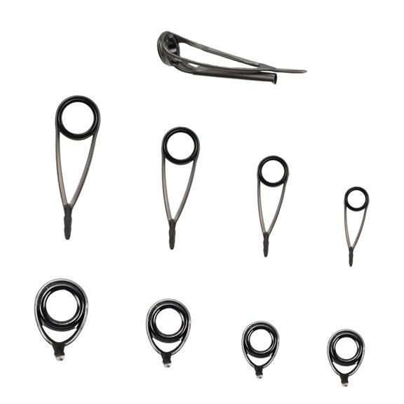 Nishiyuenyi Fishing Rod Guide Set Sturdy Ceramic Stainless Steel Replacement Lightweight Rod