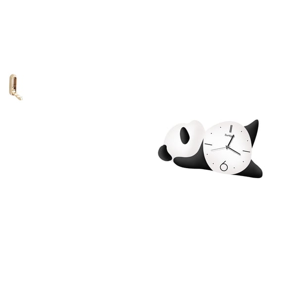 Nishiyuenyi Folding Wall Hook Folding Wall Hooks Wall Mounted Coat Hooks Wall Mount Hook Headphones Holder Panda Wall Clock Crafted From Zinc Alloy And Density Bo