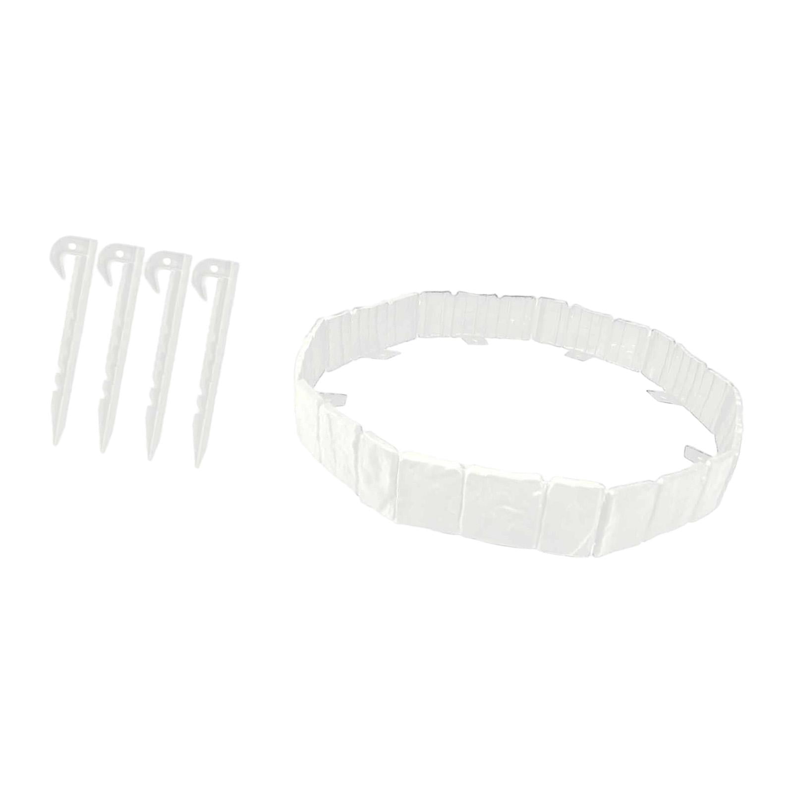 Nishiyuenyi Garden Edging Border Easily Install Outdoor Yard Multifunctional Lawn Border White