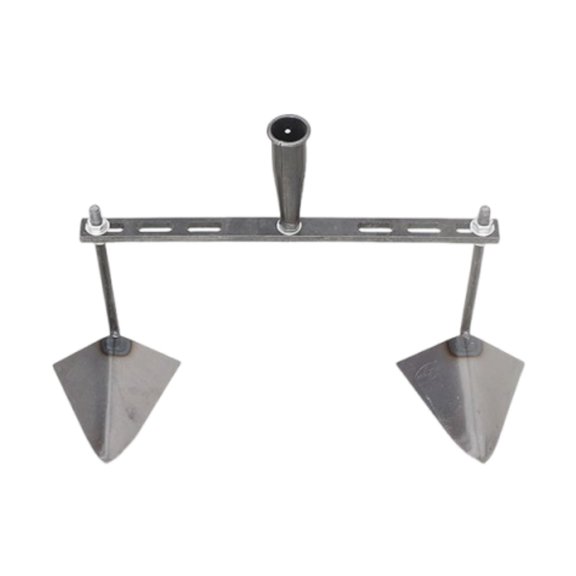 Nishiyuenyi Garden Hoe Triangle Head Gardening Tool Landscaping Hand Plow Hoe for Ridging 40cm Double Head